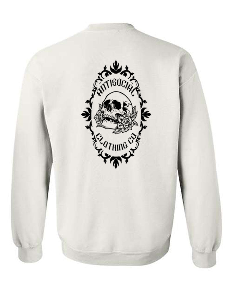Antisocial Skull Logo Crewneck