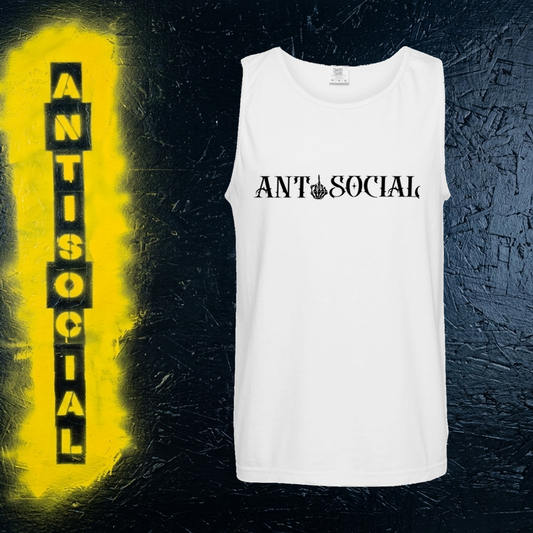Men's Antisocial Middle Finger Tank