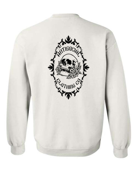 Antisocial Skull Logo Crewneck