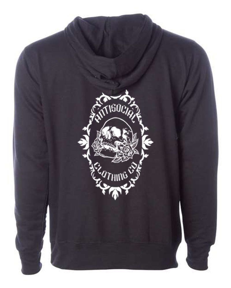 Antisocial Skull Logo Hoodie